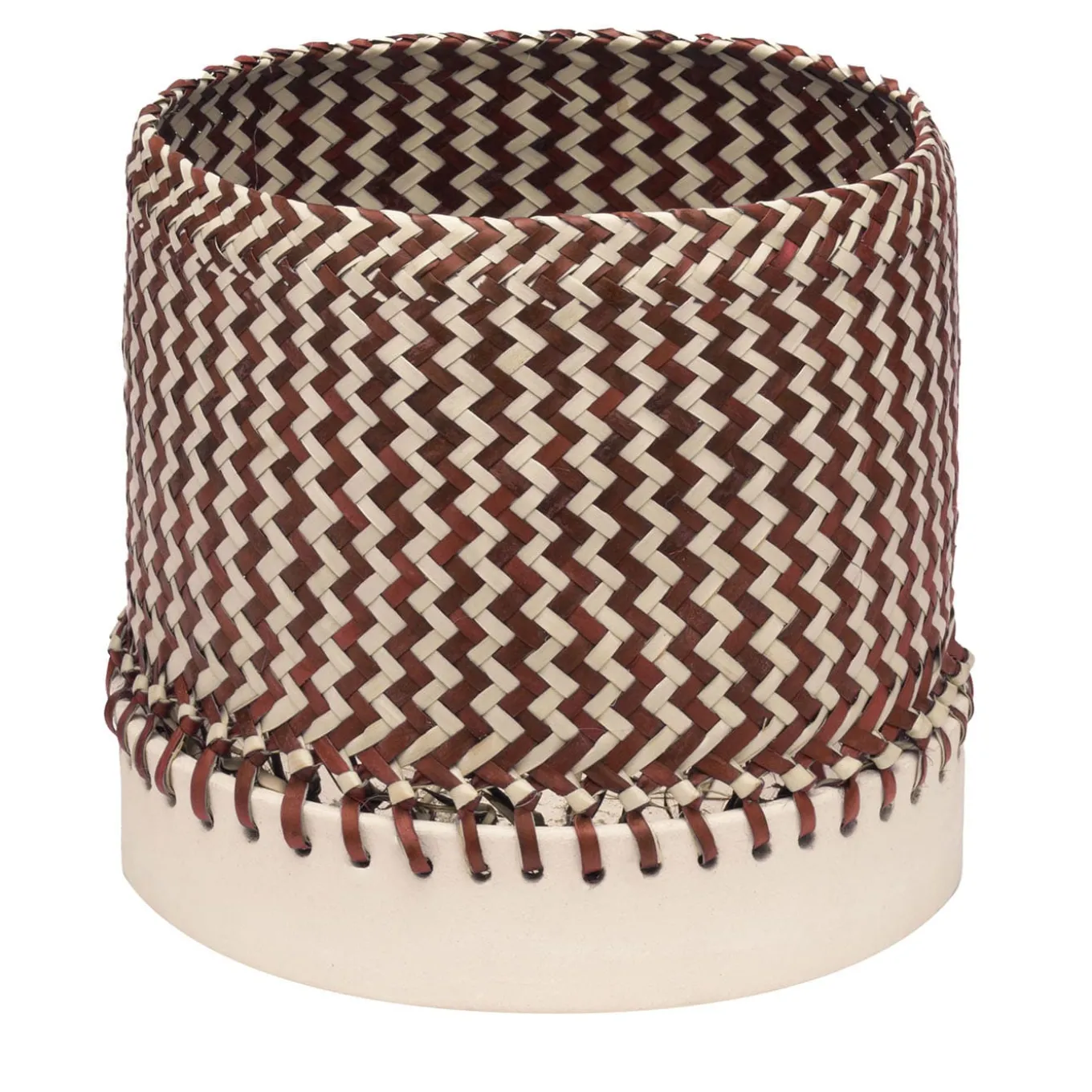 Cestino marrone Zig Zag
