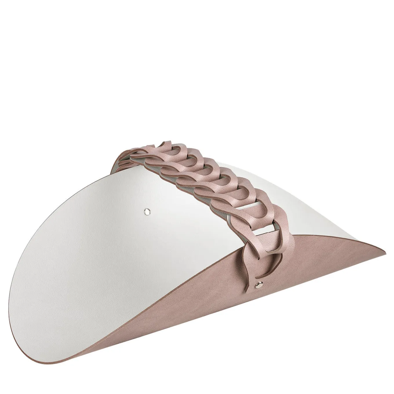 Cestino per asciugamani in pelle Riviera Ash Rose e Oyster