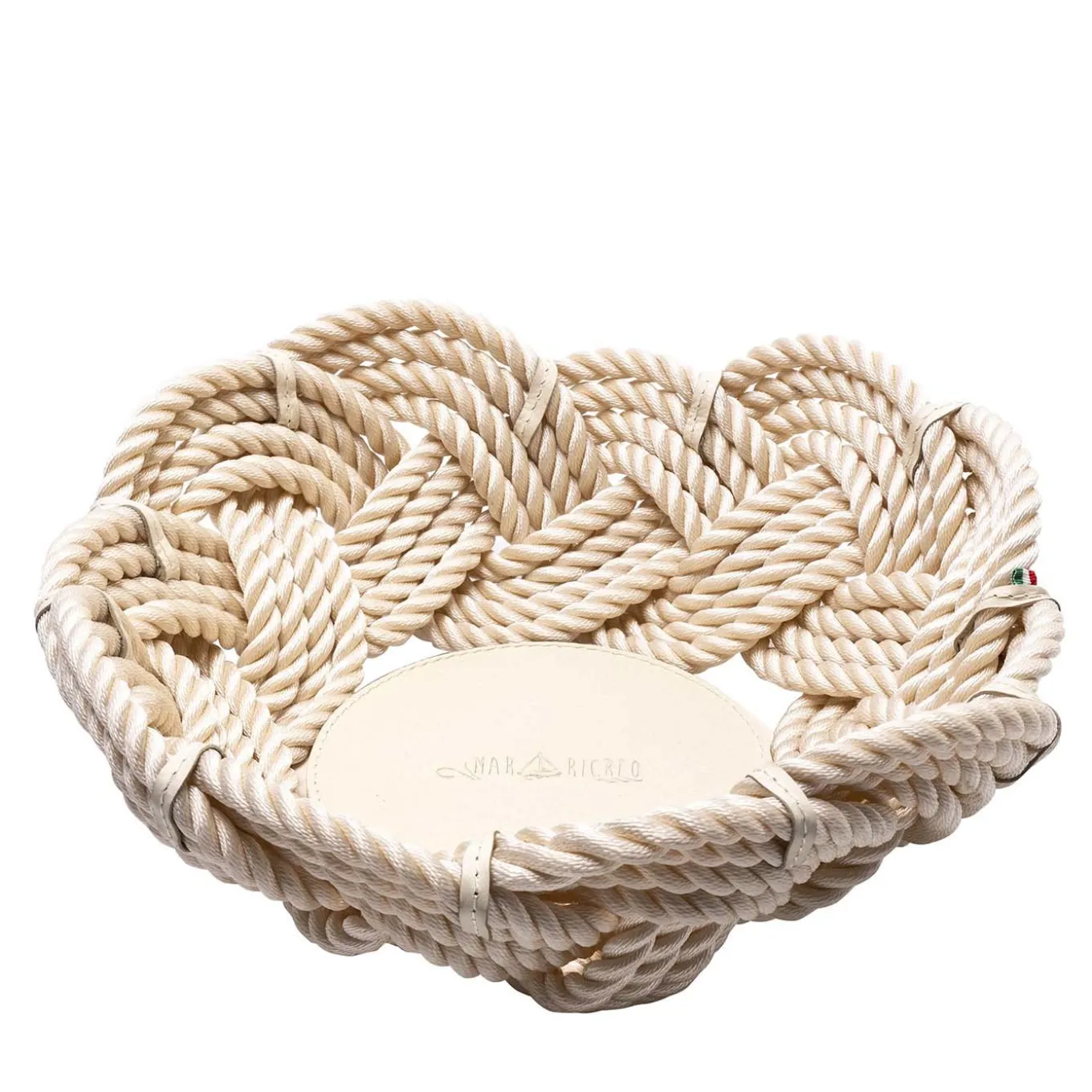 Cestino rotondo in corda Maxi Cream