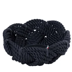Cesto rotondo in corda nera grande