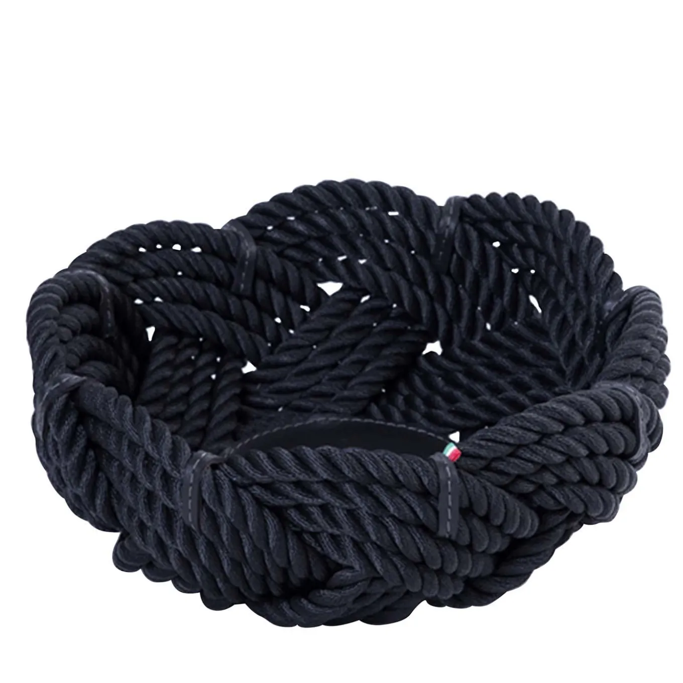 Cesto rotondo in corda nera grande