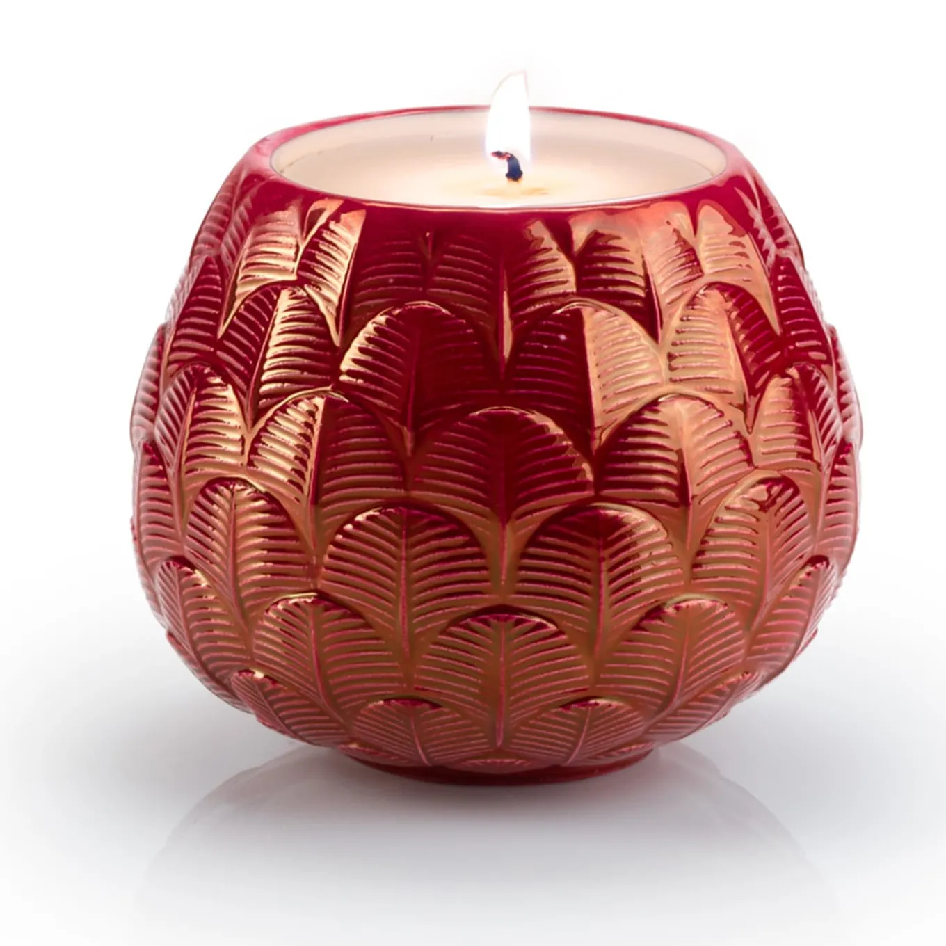CHARLOTTE PAVONE COPRICANDELA - ROSSO