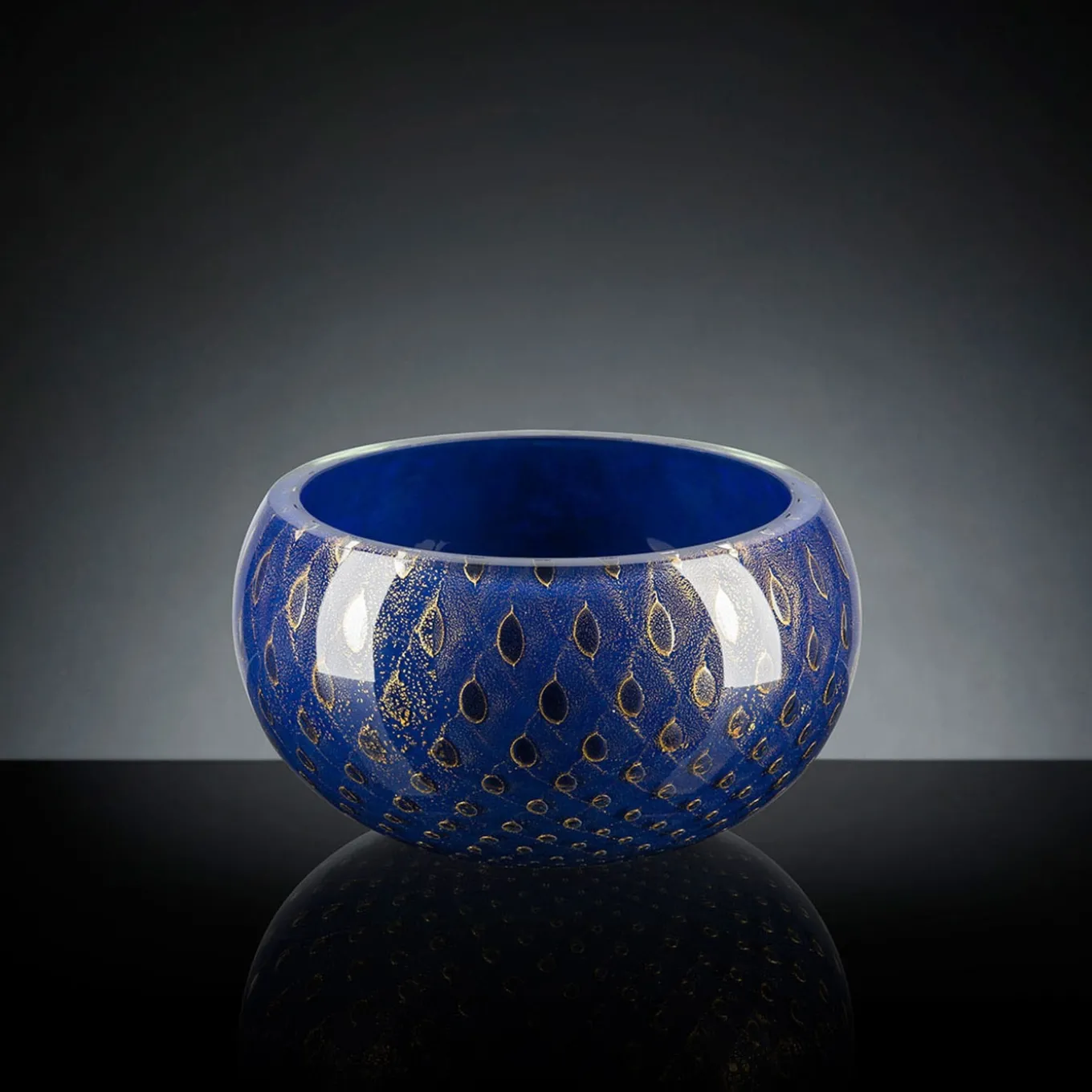 Ciotola decorativa Mocenigo oro e blu