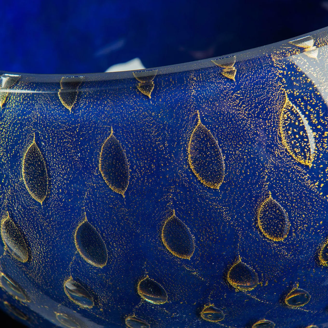 Ciotola decorativa Mocenigo oro e blu