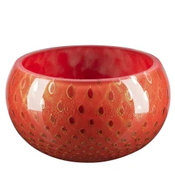 Ciotola decorativa Mocenigo oro e rosso