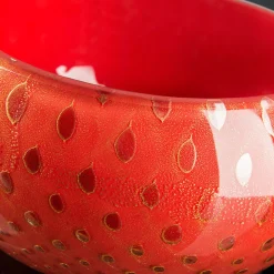 Ciotola decorativa Mocenigo oro e rosso