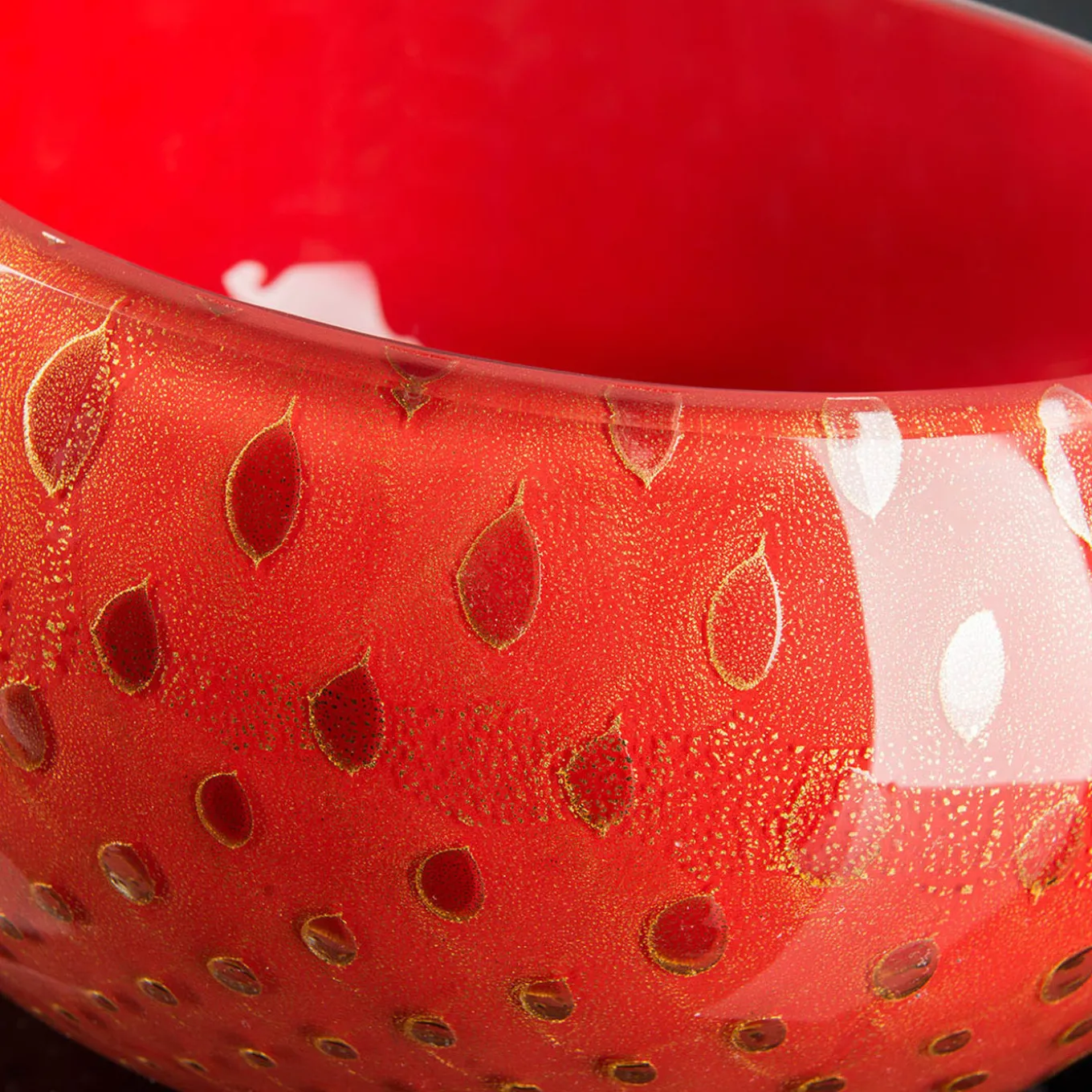 Ciotola decorativa Mocenigo oro e rosso
