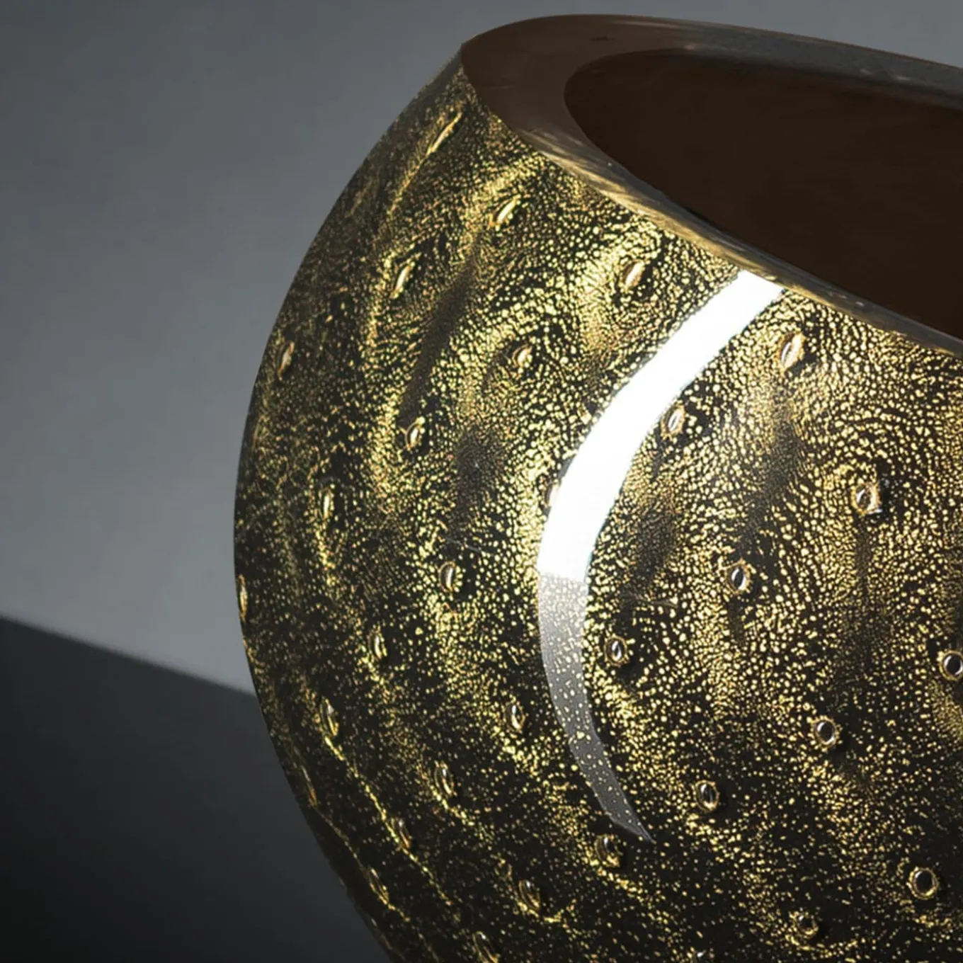 Ciotola decorativa Mocenigo oro e nero