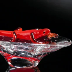 Ciotola rotonda con geco rosso
