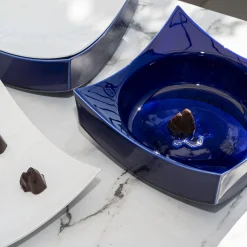 Ciotola Wave Bonbon Bianco e Blu di Cristian Visentin