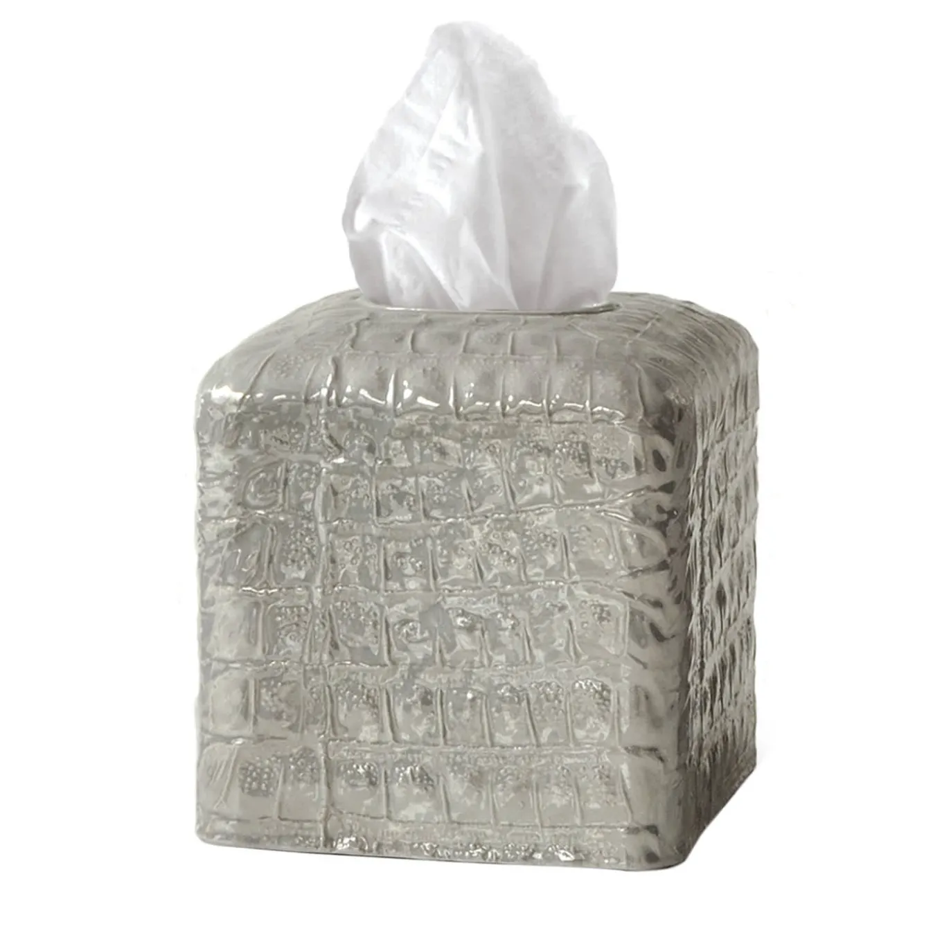 COCCO TISSUE BOX - ARGENTO