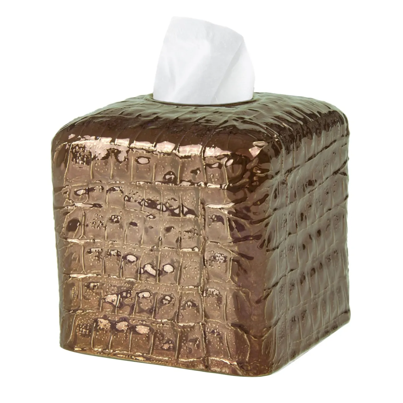 COCCO TISSUE BOX - BRONZO