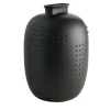 Code Black Vaso in ceramica a pois neri di Arik Levy