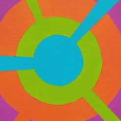 Color Spaces Mandala Pittura acrilica polimaterica su tela