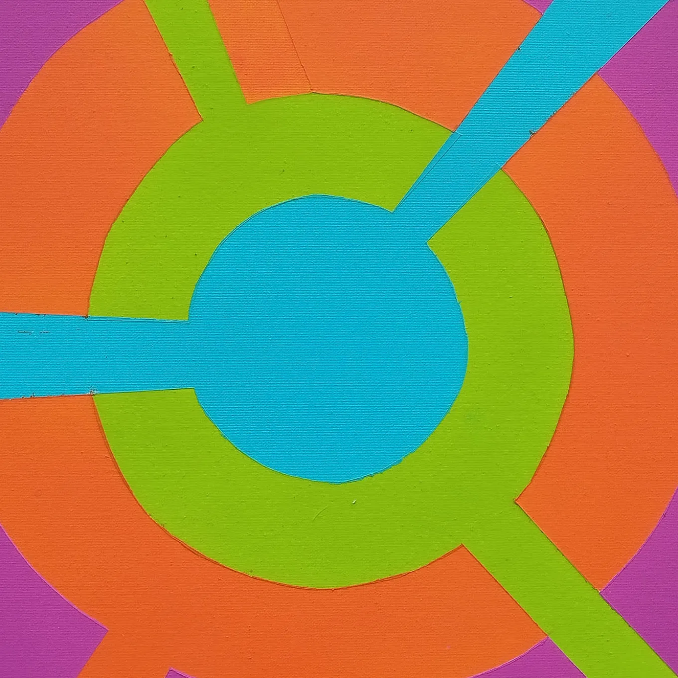 Color Spaces Mandala Pittura acrilica polimaterica su tela