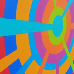 Color Spaces Mandala Pittura acrilica polimaterica su tela