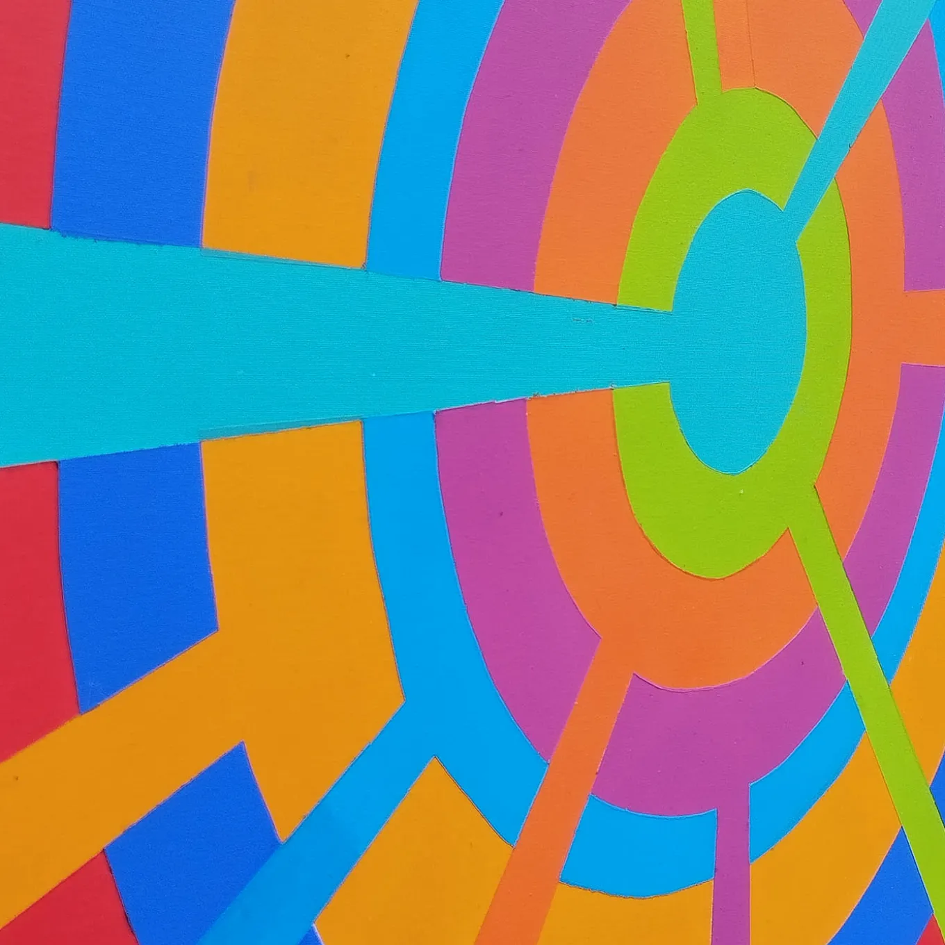 Color Spaces Mandala Pittura acrilica polimaterica su tela