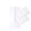 Completo Letto Bluemoon in Raso di Cotone Ricamato Bianco