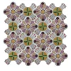 Composizione di Piastrelle in Ceramica Multicolore Florin con Motivo Floreale
