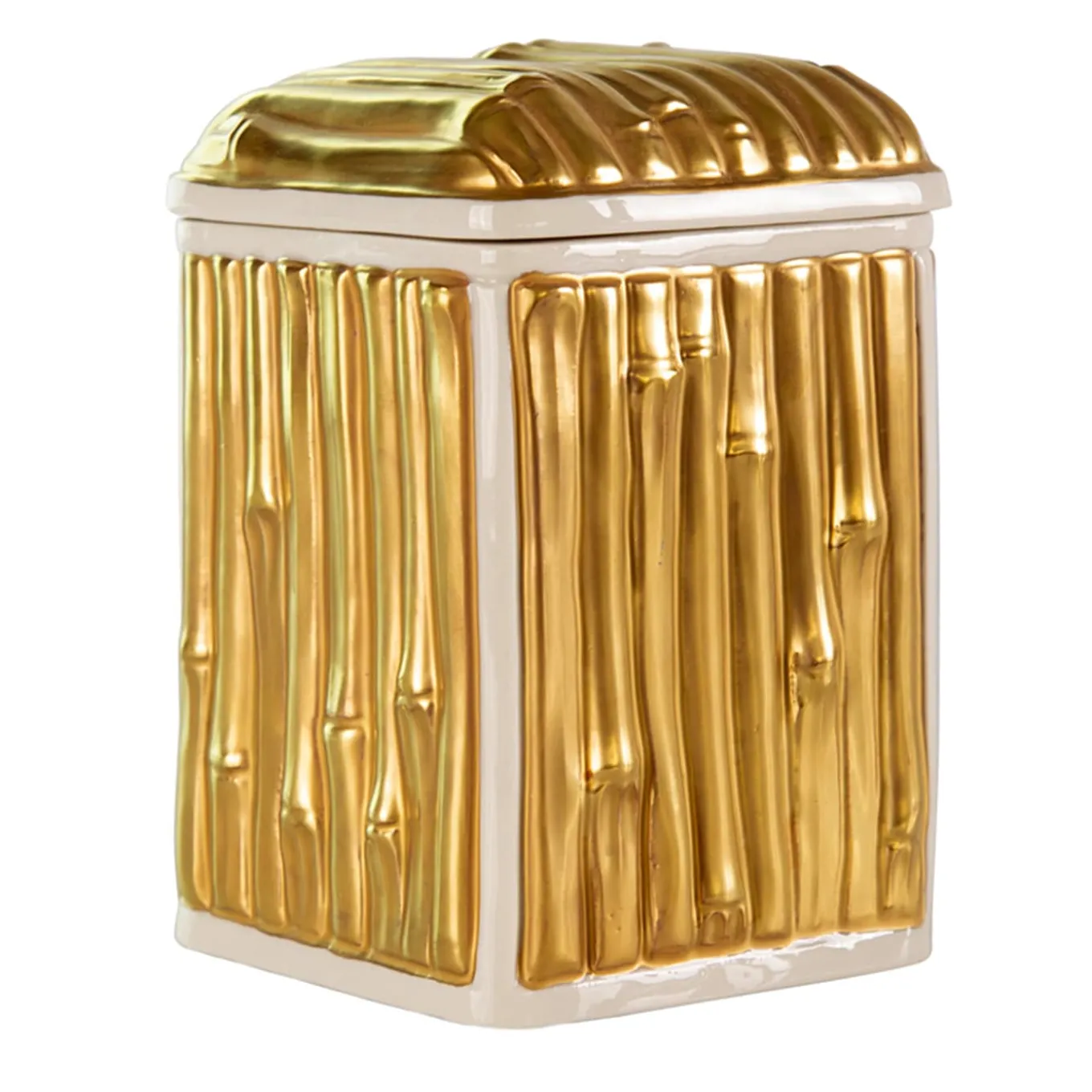 CONTENITORE IN BAMBÙ - ORO