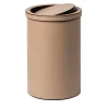 Coperchio basculante in pelle beige Bid