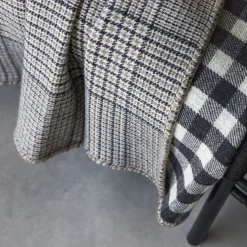 Coperta Babette double-face a quadri piccoli