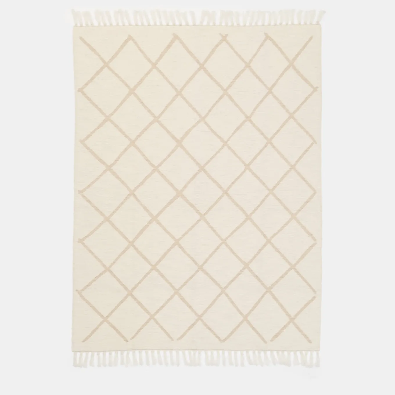 Coperta beige a motivi geometrici