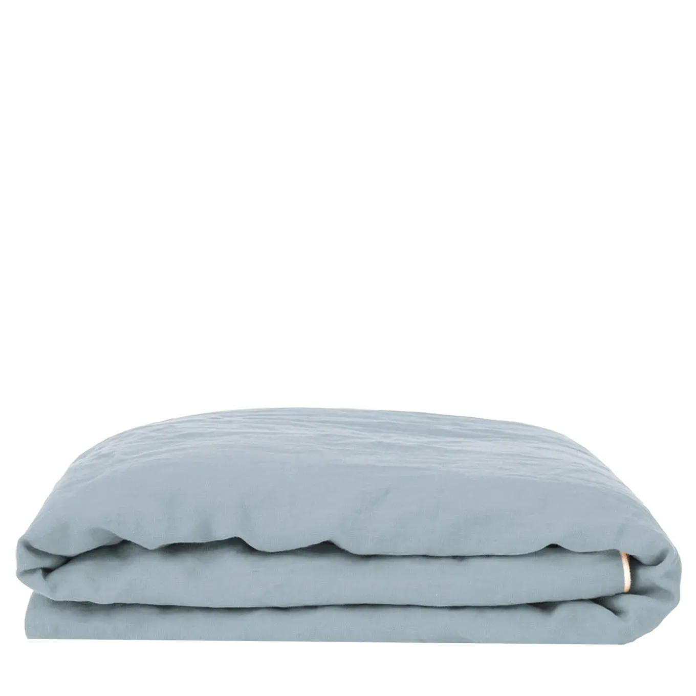 Coperta di lino azzurro con profili