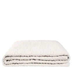 Coperta di lino bianca e ondulata