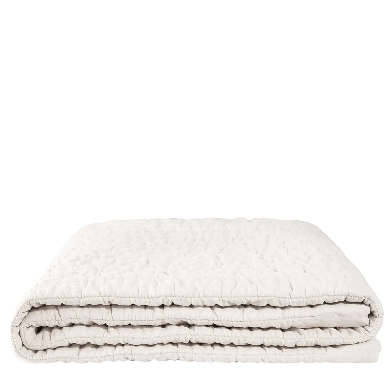 Coperta di lino bianca e ondulata