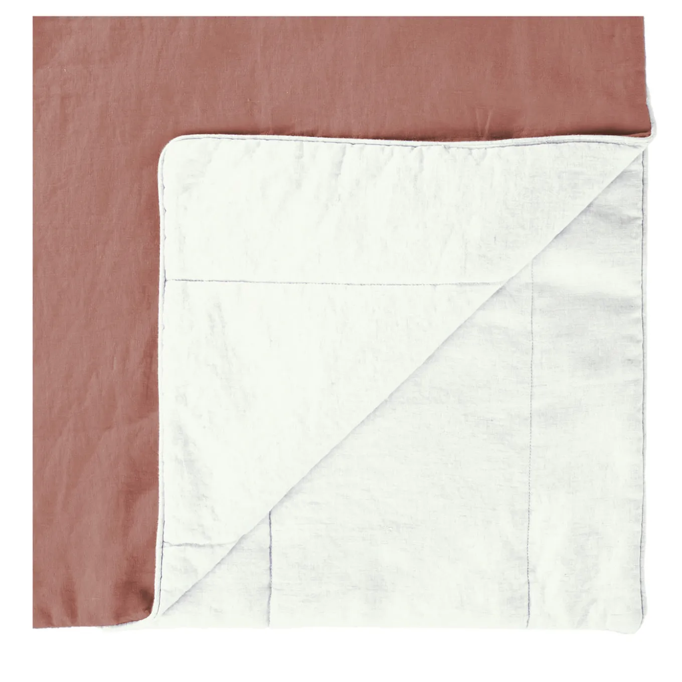 Coperta di lino rosa vintage con profili