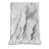 Coperta dipinta a mano grigia con frange Marmo