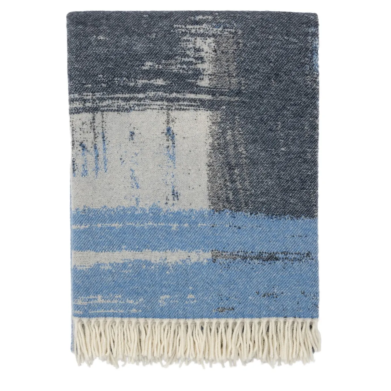 Coperta effetto pennello con frange