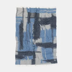 Coperta effetto pennello con frange