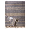 Coperta in cashmere a righe color malva medio