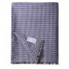 Coperta in cashmere pied de poule blu medio