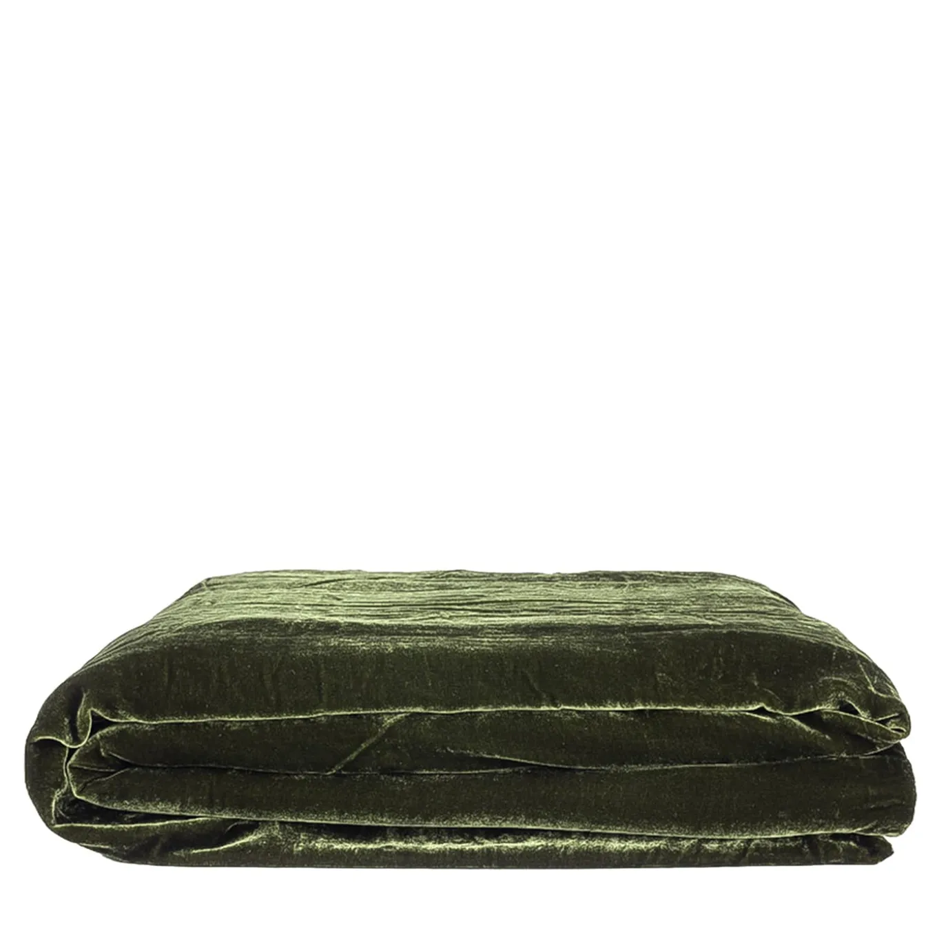 Coperta in lino e velluto verde