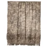 Coperta inglese in cotone e lino con frange Toile-de-Jouy
