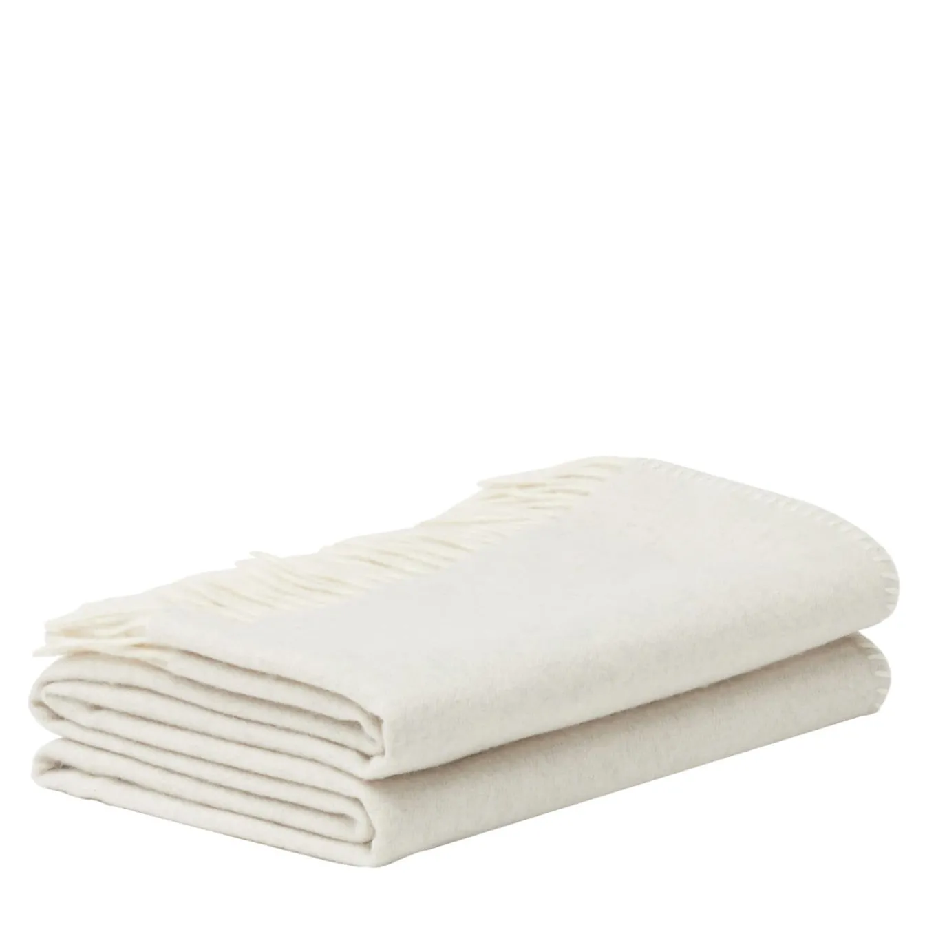 Coperta piccola Melrose con frange bianche