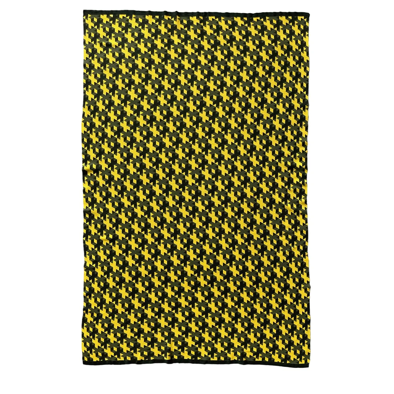 Coperta Plaid Lana 01 a motivi gialli e grigi di Giulio Iacchetti