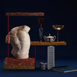 Coppa Arlecchino su stelo medio