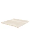 Copriletto in lino pesante crema con profili