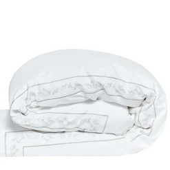 Copripiumino Roma Bianco e Argento Oliva US King
