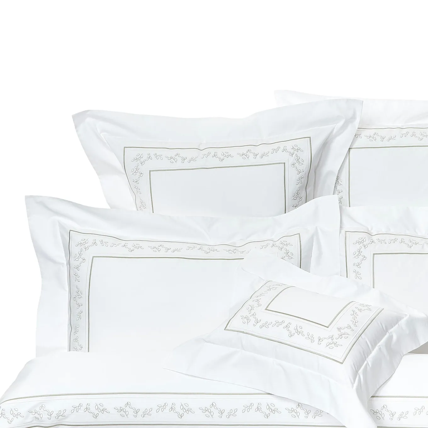 Copripiumino Roma Bianco e Argento Oliva US King