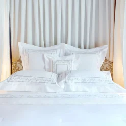 Copripiumino Roma Bianco e Argento Oliva US King