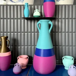 Cornelia XXL Anfora blu fucsia e azzurra #2