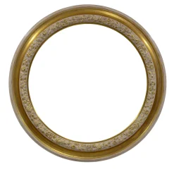 Cornice con fiori bianchi e oro