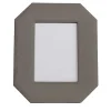 Cornice Ottagonale Del Monte 23 in pelle grigio luna