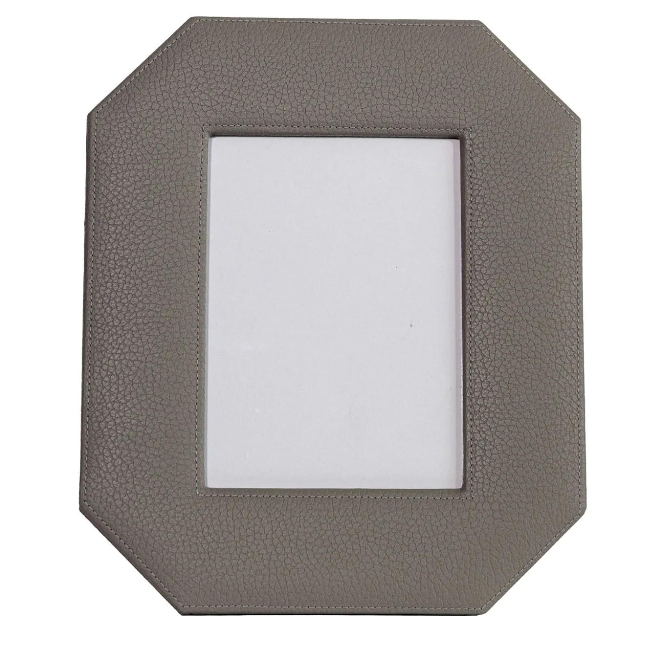 Cornice Ottagonale Del Monte 23 in pelle grigio luna