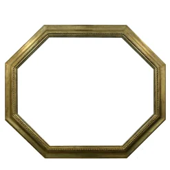 Cornice ottagonale in foglia d'argento Mecca